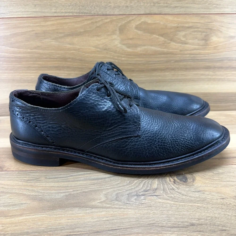 Allen Edmonds Mackenna Oxfords Mens 11.5 D Dainite Business Casual Black Pebble